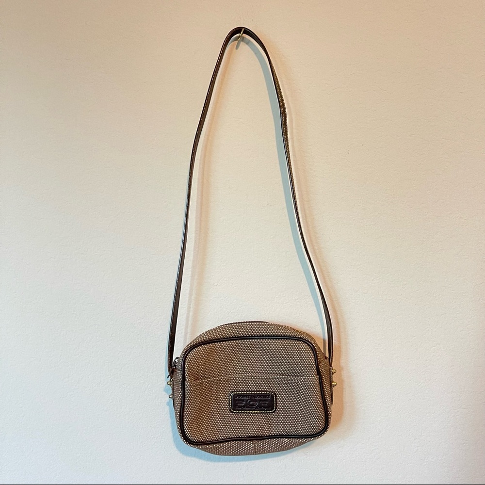 Dooney & Bourke Vintage Brown Canvas Crossbody